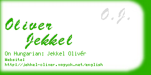 oliver jekkel business card